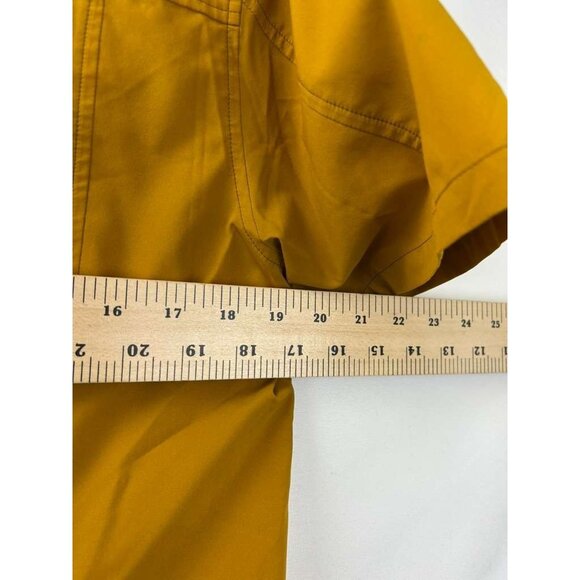 Arc'teryx Men's Size Small Button Up Short Sleeve Shirt Mustard Yellow - Picture 6 of 11